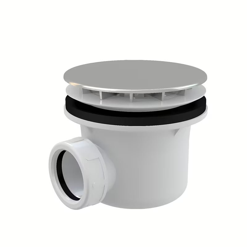 Chromowany syfon Alca pro brodzika z otworem odpływowym Ø90 mm