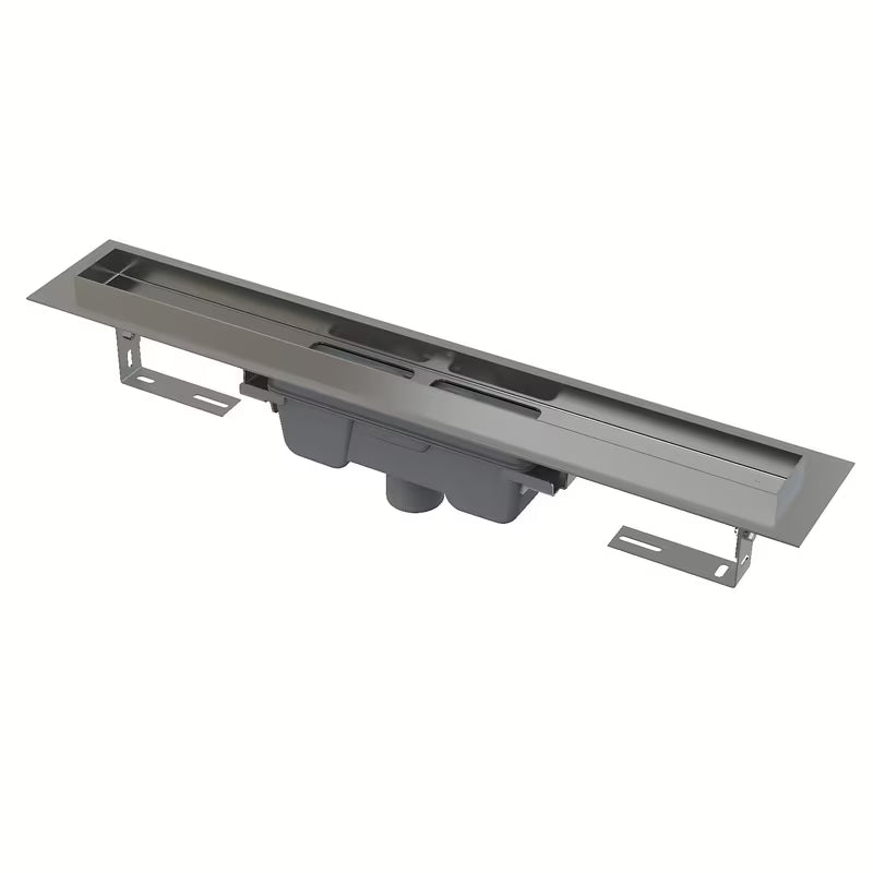 Odpływ liniowy ze stali nierdzewnej odpływ liniowy Alca pro do prysznica bez brodzika z szerokością rusztu 55 cm.