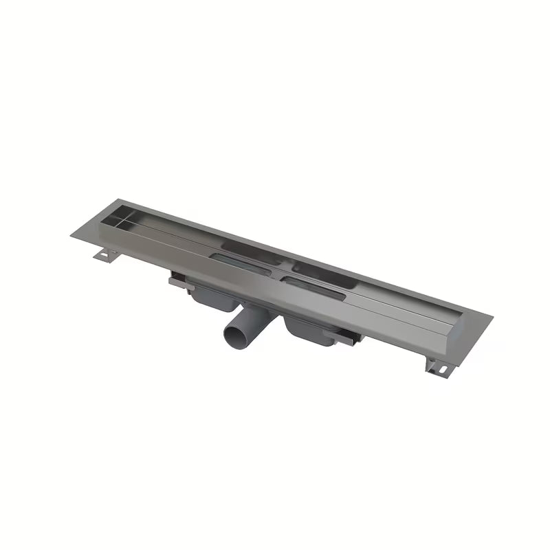 Nierdzewny odpływ liniowy Alca APZ106 pro do prysznica bez brodzika z rusztem o szerokości 75 cm