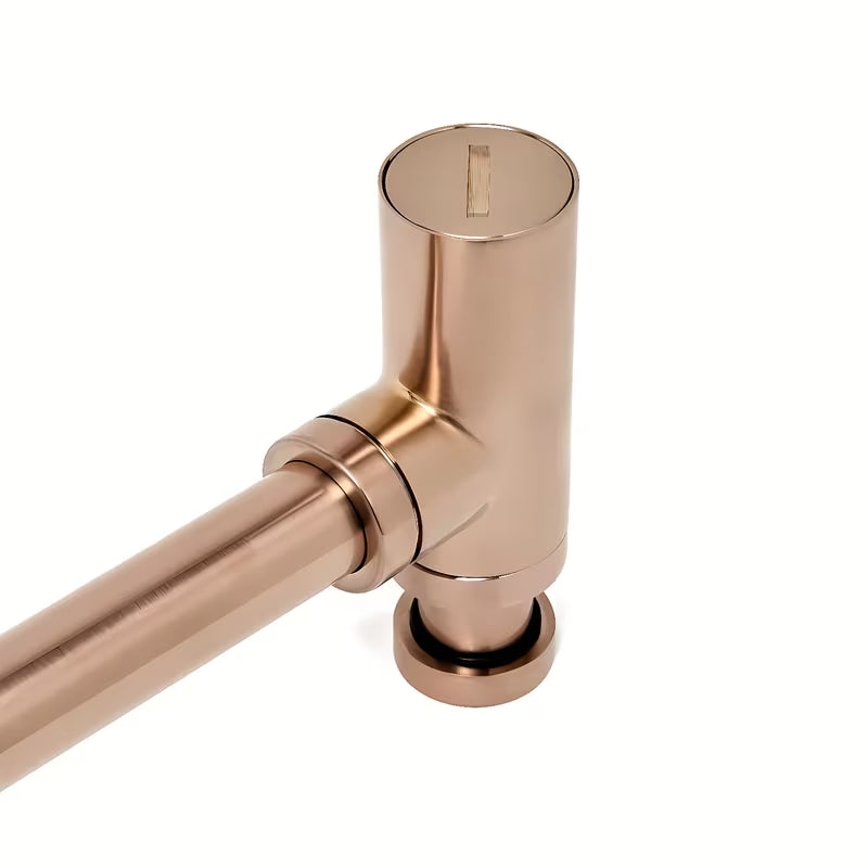 Alca Individual syfon umywalkowy DN32 w wykończeniu rose gold mat z metalową rozetą