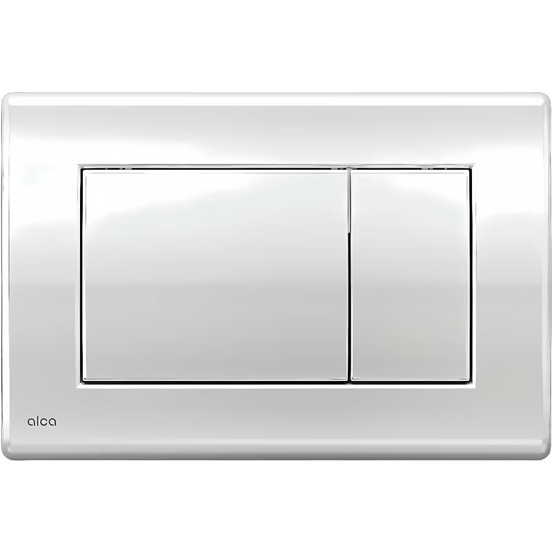 Przycisk spłukujący Alca Chrome w wykończeniu chrom połysk pro do systemów instalacyjnych i zbiorników MISKA wc do zamurowania.