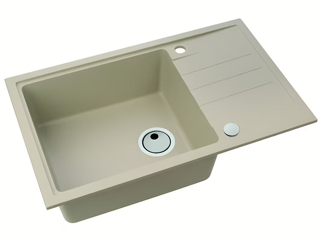 Granitowy zlewozmywak Alveus Intermezzo 130 z ociekaczem w kolorze beige