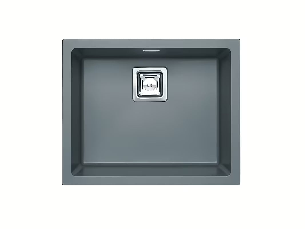 Granitowy zlewozmywak Alveus Quadrix 50 na blat roboczy w wykończeniu steel