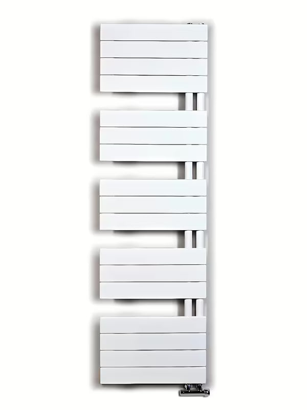 Biały kombinowany łazienkowy grzejnik łazienkowy Anima Oliver 45x151 cm pro ogrzewania i suszenia ręczników.