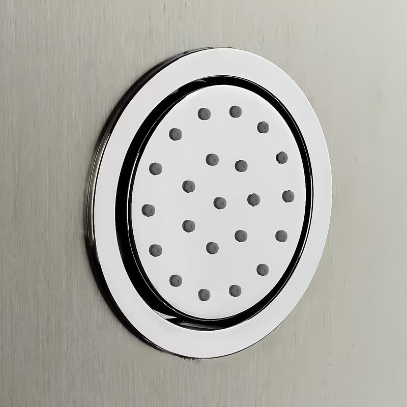 Panel prysznicowy Anima Primeshower z baterią dźwigniową, deszczownicą górną, słuchawką prysznicową i dyszami masującymi.