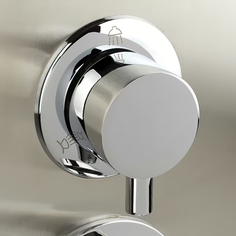 Panel prysznicowy Anima Primeshower z baterią dźwigniową, deszczownicą górną, słuchawką prysznicową i dyszami masującymi.