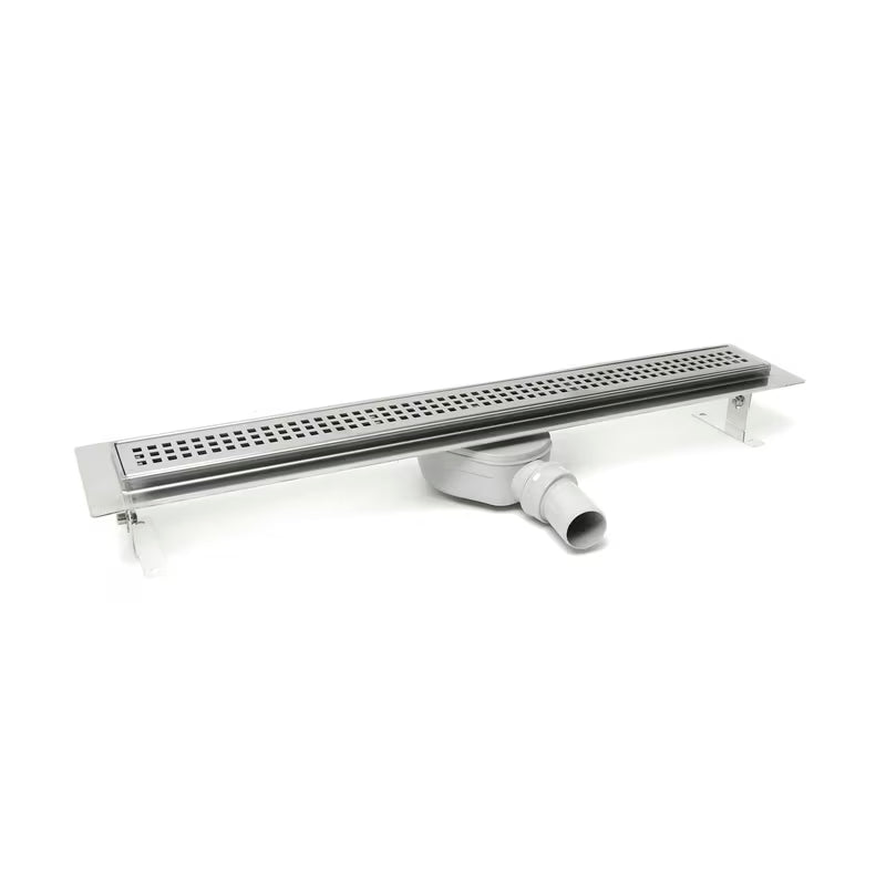 Odpływ liniowy Anima 70 cm w wykończeniu chrome z rusztem 65 cm i syfonem DN40