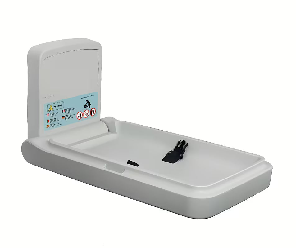 Biały ścienny uchylny przewijak Bemeta z trwałego tworzywa sztucznego o zmywalnej powierzchni