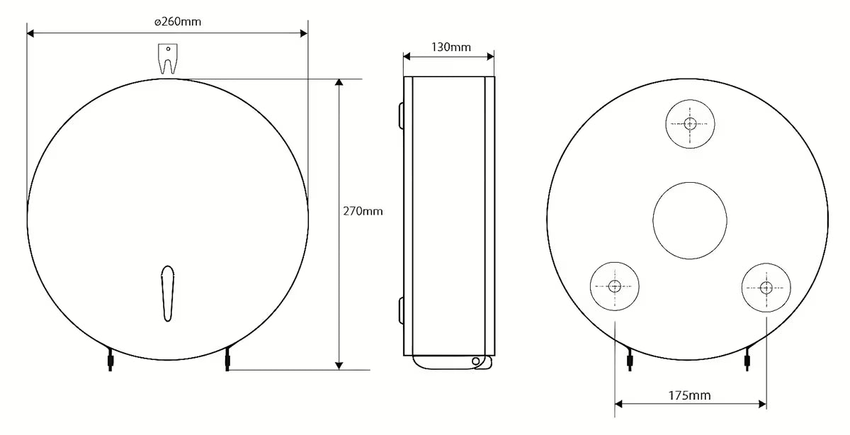 Ścienny zamykany pojemnik na papier toaletowy Bemeta w wykończeniu szczotkowana stal nierdzewna.