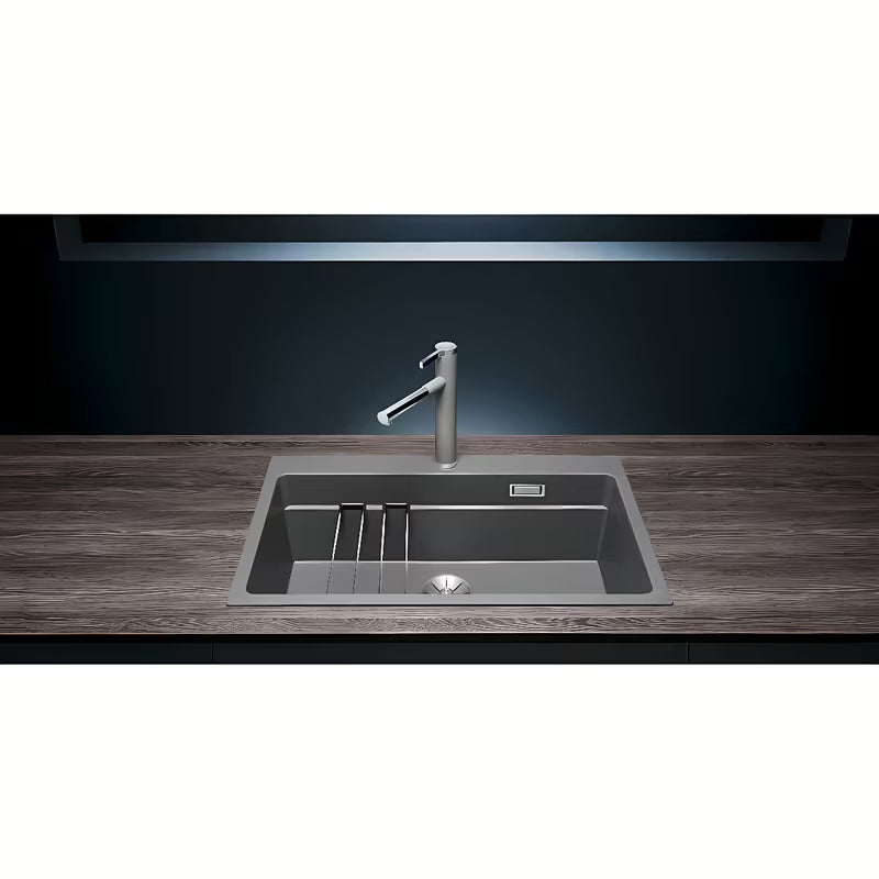 Granitowy zlewozmywak Blanco Etagon 8 w kolorze tartufo pro montaż nablatowy na blat roboczy