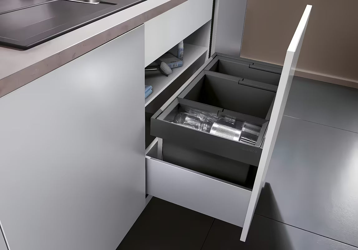 Kosz na Śmieci sorter do szuflady Blanco Flexon II 80/3 z ramą i podwieszanymi pojemnikami