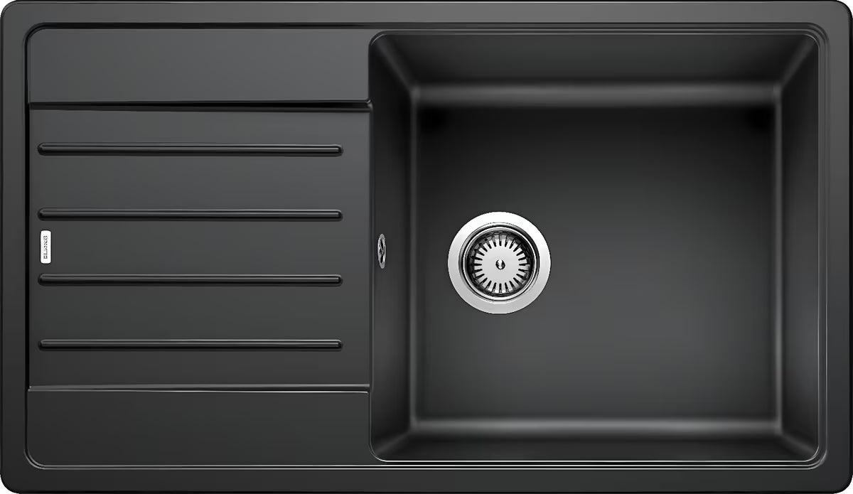 Granitowy zlewozmywak Blanco Legra XL 6 S z ociekaczem, antracit, montaż od góry