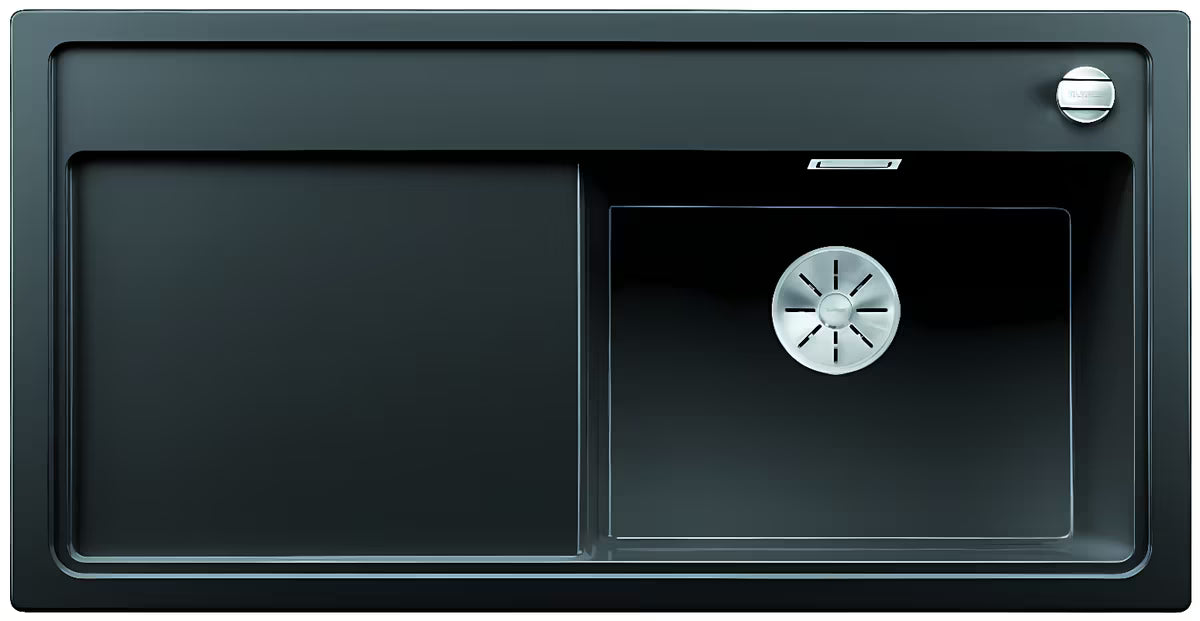 Granitowy zlewozmywak Blanco Zenar XL 6 S z ociekaczem w kolorze antracit, komora po prawej stronie