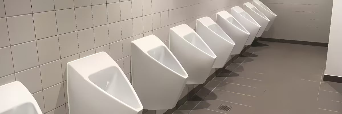 Bezwodny wiszący ceramiczny pisuar ecostep P10 z opatentowanym zaworem pro oszczędność wody i łatwą konserwację.