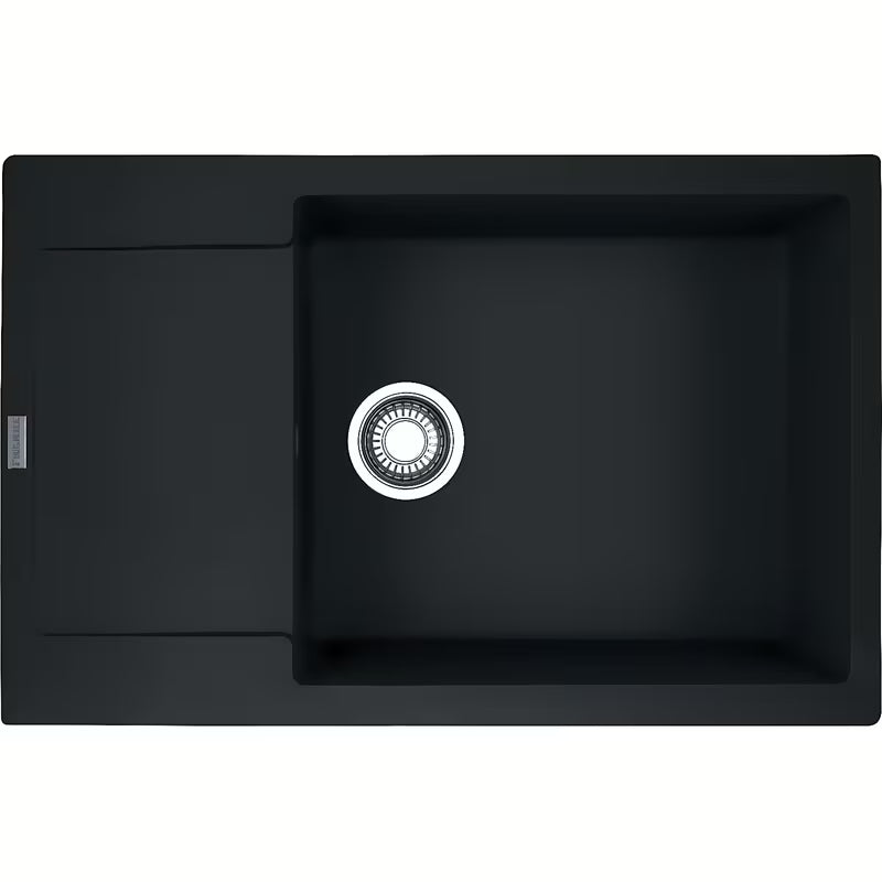 Franke Maris fragranitowy zlewozmywak z ociekaczem 780 mm x 500 mm w kolorze matowa czerń