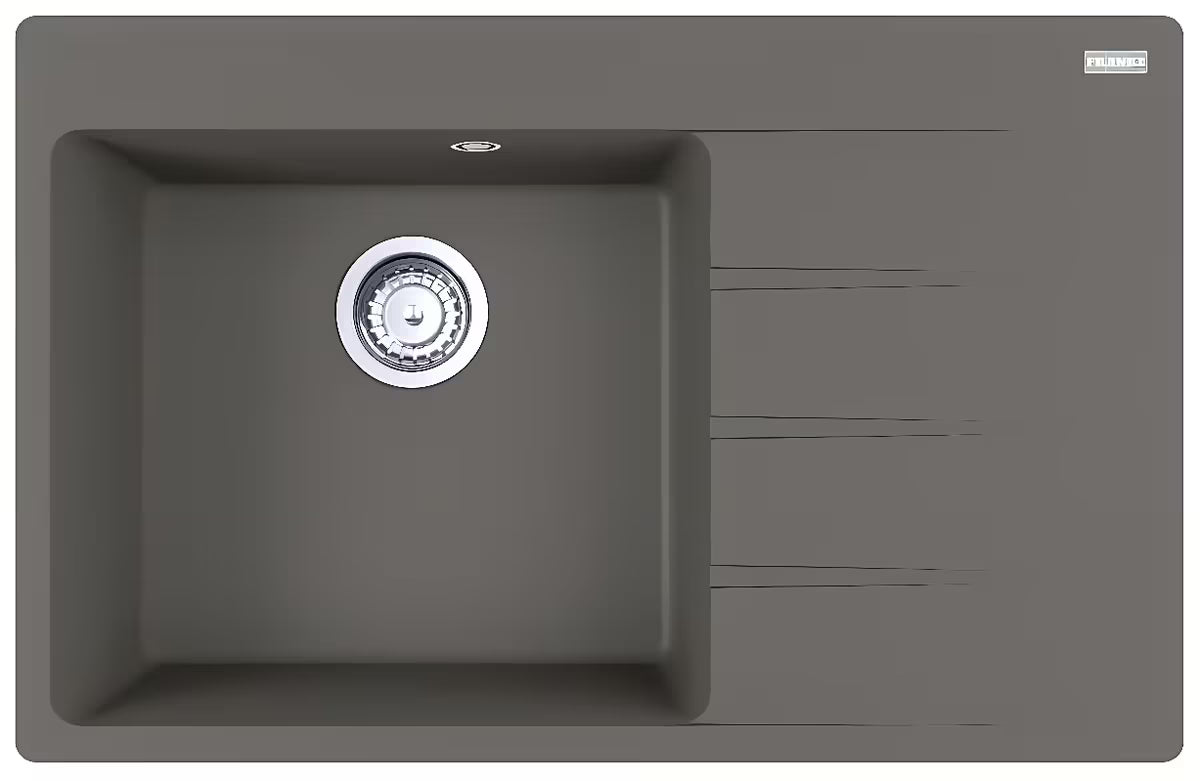Granitowy zlewozmywak Franke CNG 611-78 z ociekaczem prawy w kolorze aluminium