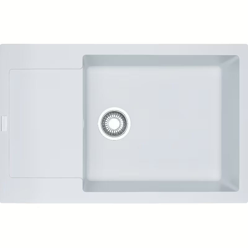 Franke Maris MRG 611-78 fragranitowy zlewozmywak z ociekaczem w kolorze białym na blat roboczy