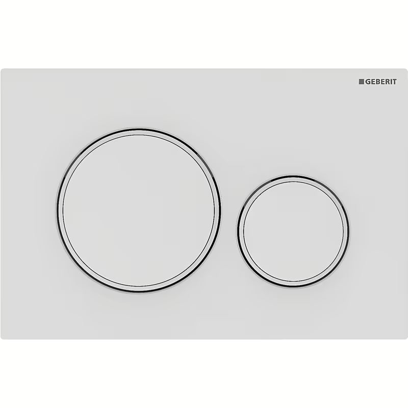 Geberit Sigma20 przycisk spłukujący w matowej bieli pro DualFlush do stelaży podtynkowych Geberit Sigma