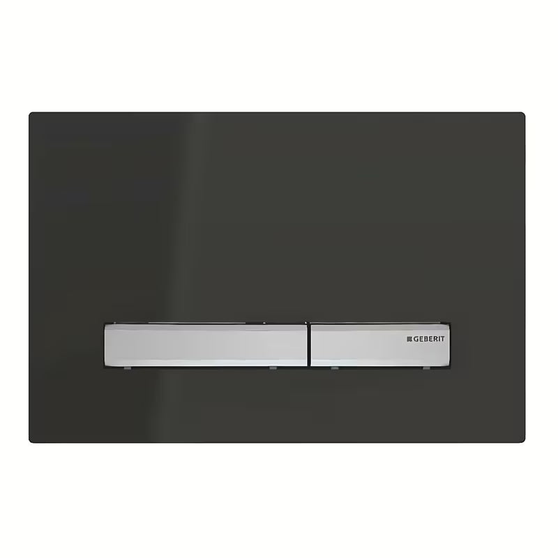 Geberit Sigma50 przycisk spłukujący w kolorze czarnym z chromowanymi przyciskami pro moduły Geberit Sigma