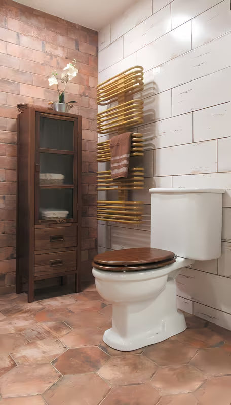 Glacera DESKA sedesowa z MDF w dekorze orzecha z zawiasami soft Close i mocowaniem Easy