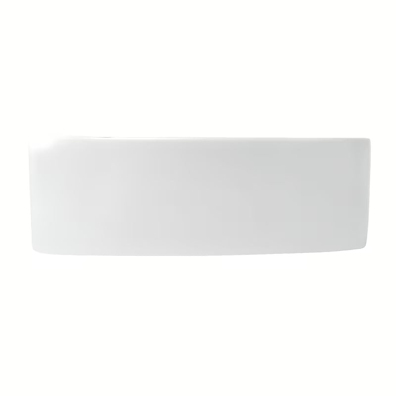 Biała ceramiczna narożne mała umywalka Glacera Bigio 42x29,5 cm z otworem na baterię po lewej stronie