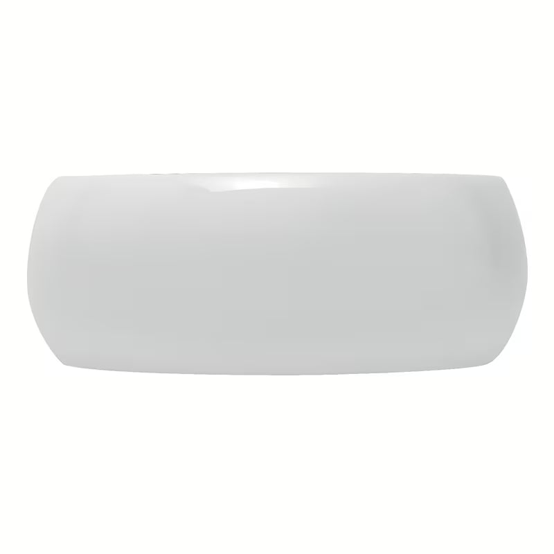 Okrągła biała ceramiczna umywalka nablatowa Glacera Vallone bez przelewu