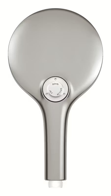 Słuchawka prysznicowa Grohe Rainshower 130 SmartActive w wykończeniu supersteel z trzema rodzajami strumienia