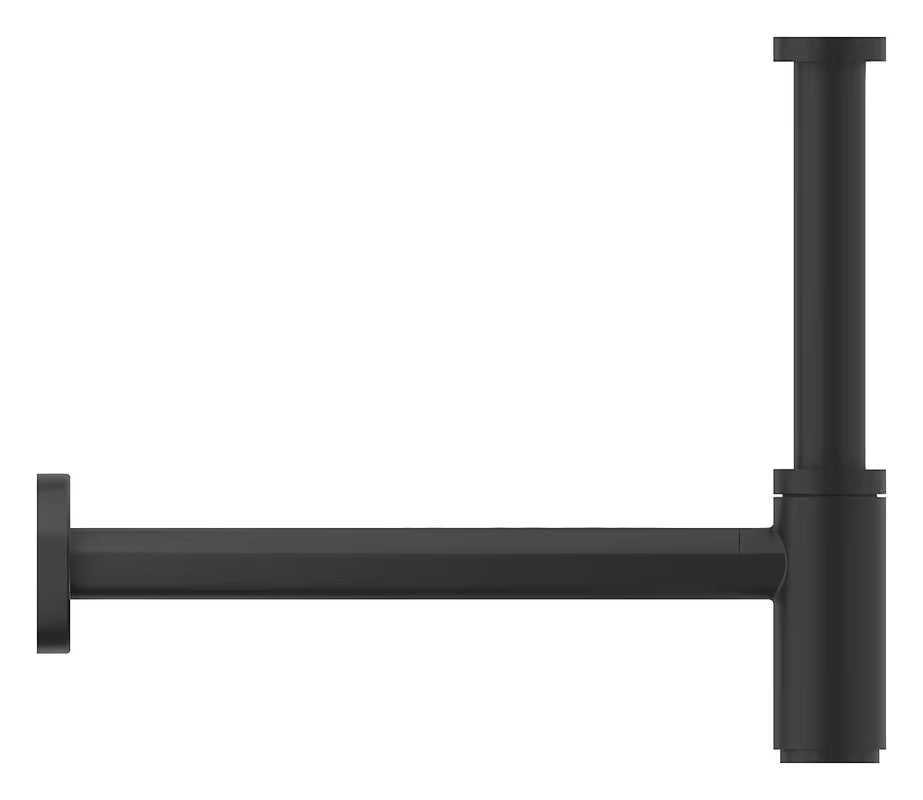 Syfon umywalkowy Grohe Phantom Black z dużą nasuwaną rozetą