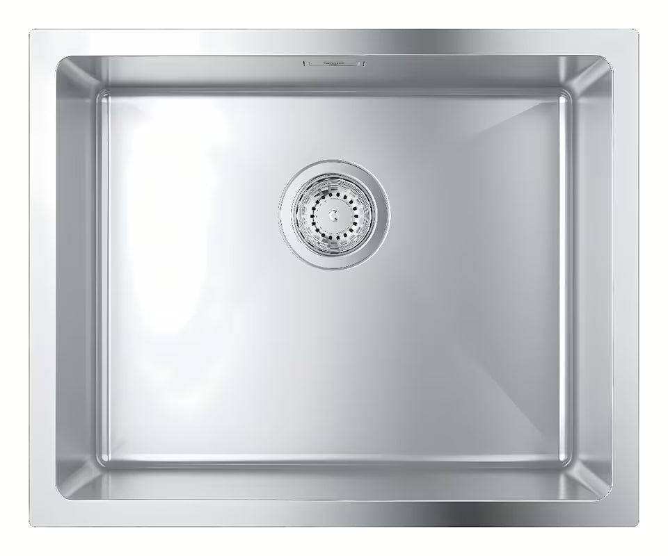 Stalowy zlewozmywak Grohe K700U z satynowym wykończeniem i odpływem 3,5"