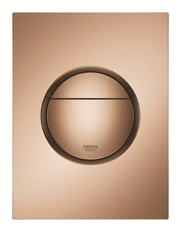 Przycisk spłukujący przycisk spłukujący Grohe Nova Cosmopolitan S w wykończeniu szczotkowany warm sunset pro stelaże podtynkowe.