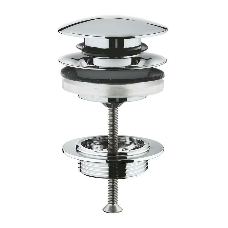 Odpływ Grohe pro do umywalki z korkiem klik-klak i powłoką Grohe Long-Life.