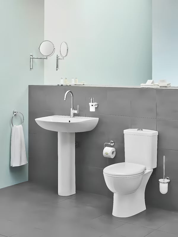 Chromowany uchwyt na mydelniczkę Grohe baucosmopolitan bez szklanki z ukrytym mocowaniem