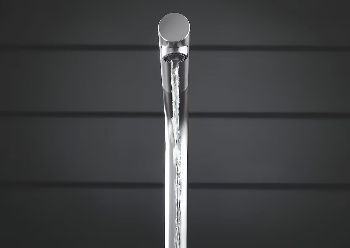 Grohe Blue Home bateria zlewozmywakowa supersteel z funkcją filtracji i chłodziarką pro wodę gazowaną