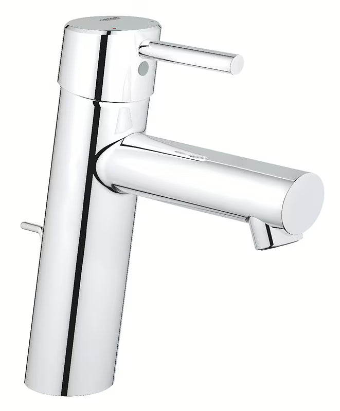 Chromowana bateria umywalkowa Grohe Concetto New z dźwignią i zestawem odpływowym