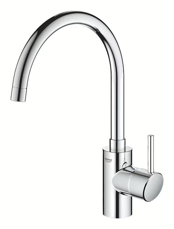 Chromowana bateria zlewozmywakowa Grohe Concetto New z wysoką obrotową wylewką