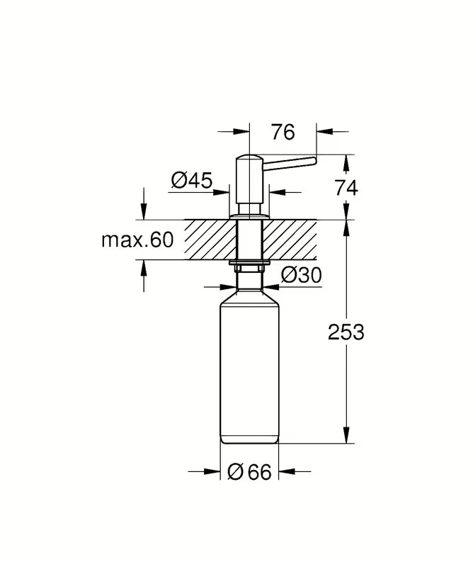 Chromowany dozownik mydła w płynie Grohe Contemporary z powłoką Grohe StarLight
