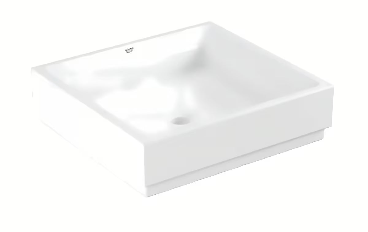 Grohe Cube Ceramic umywalka nablatowa 50 cm w kolorze alpejskiej bieli, bez przelewu