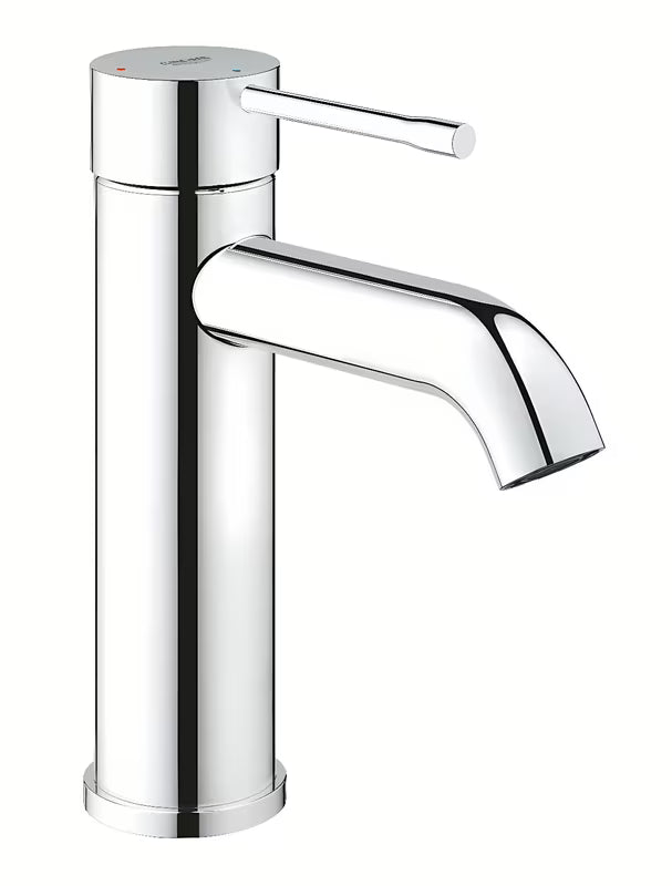 Chromowana bateria umywalkowa Grohe Essence z uchwytem dźwigniowym i korkiem push-open