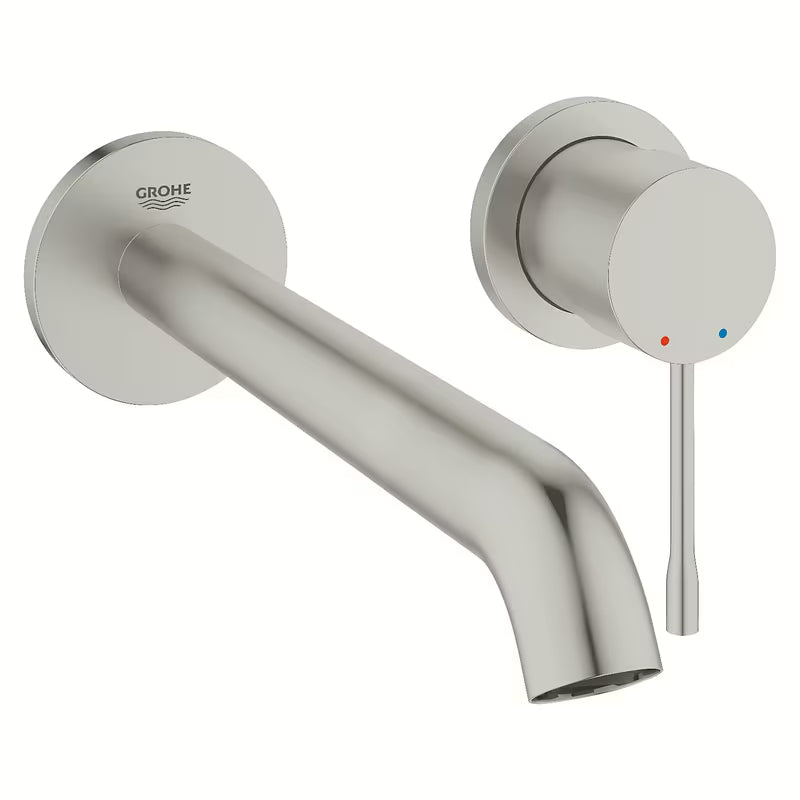 Podtynkowa bateria umywalkowa Grohe Essence New w wykończeniu supersteel pro montaż ścienny