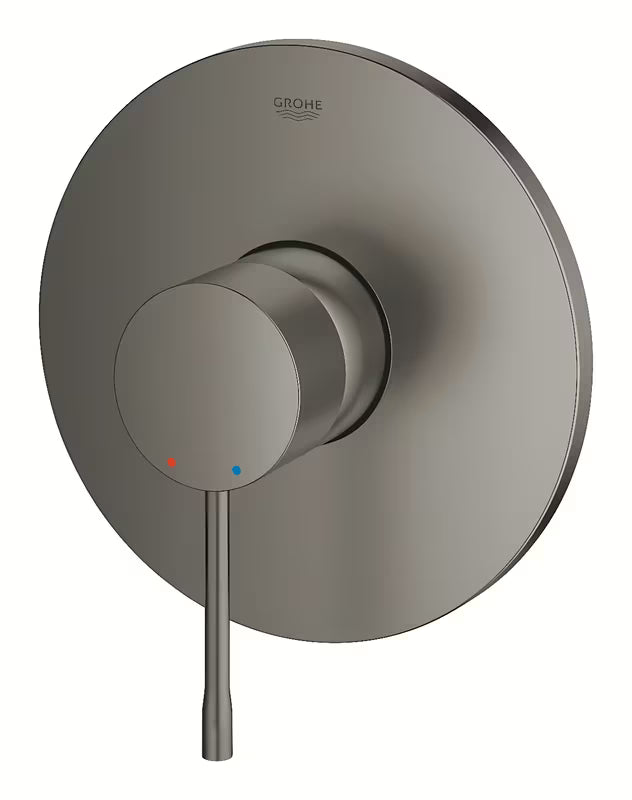 Podtynkowa jednouchwytowa bateria prysznicowa Grohe Essence New w wykończeniu brushed hard graphite