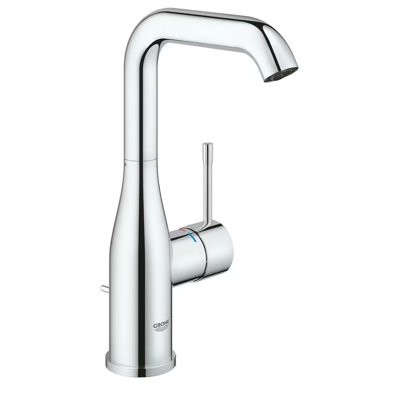 Grohe Essence New wysoka bateria umywalkowa w chromie z obrotowym ramieniem z korkiem spustowym