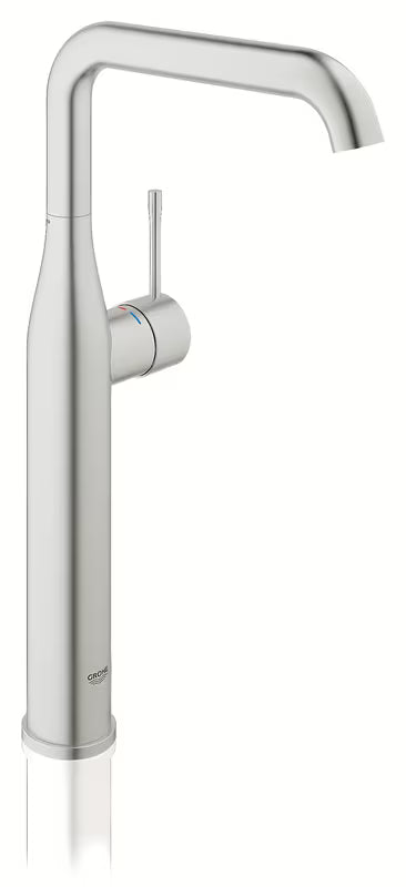 Grohe Essence New wysoka bateria umywalkowa w wykończeniu supersteel z obrotową wylewką