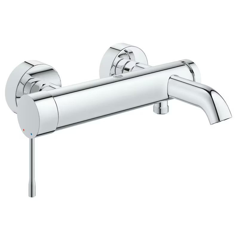 Ścienna jednouchwytowa bateria wannowa Grohe Essence New w chromie z automatycznym przełącznikiem wanna/prysznic