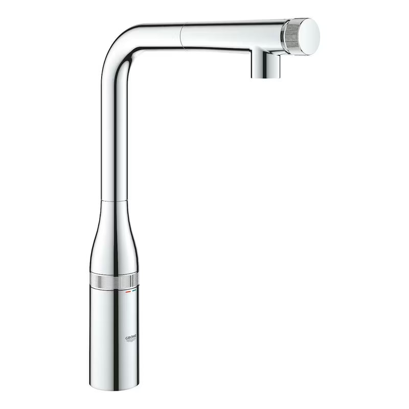 Grohe Essence smartcontrol bateria zlewozmywakowa w chromie z wysoką obrotową wylewką i wyciąganą wylewką