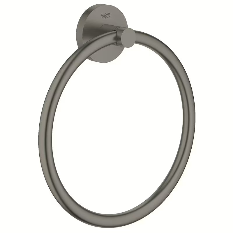 Wieszak na ręcznik Grohe Essentials w wykończeniu Brushed Hard Graphite z ukrytym mocowaniem
