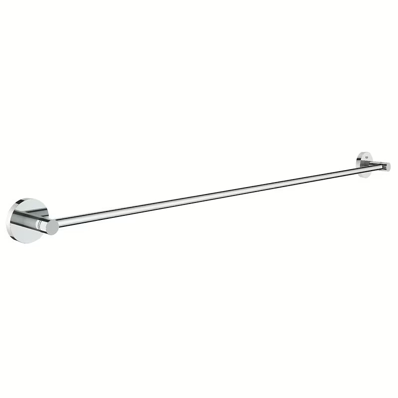 Chromowany uchwyt na ręczniki Grohe Essentials z powłoką Grohe StarLight i ukrytym mocowaniem.