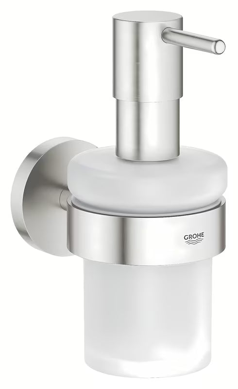 Dozownik do Mydła Grohe Essentials w matowym wykończeniu supersteel z ukrytym mocowaniem