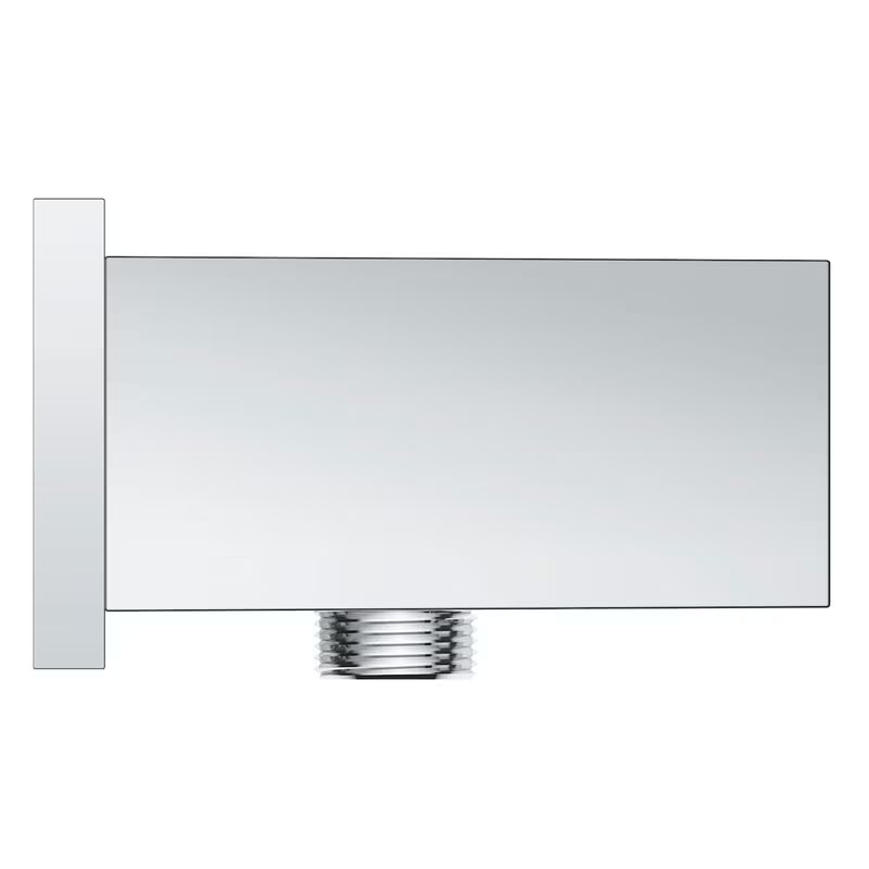 Chromowany przyłącze kątowe Grohe Euphoria Cube z uchwytem prysznicowym o kwadratowym designie