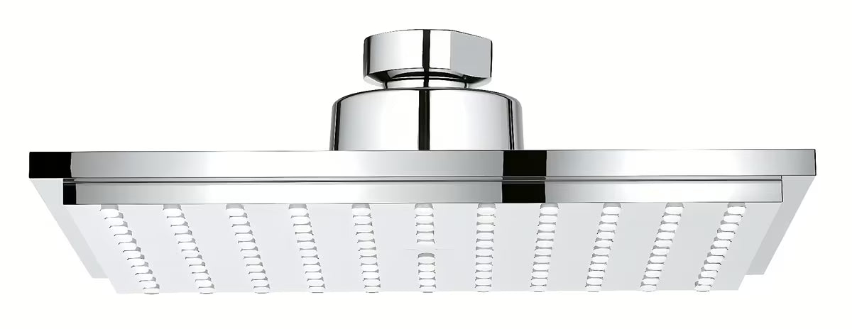 Kwadratowa deszczownica Grohe Euphoria Cube 150 w chromie ze strumieniem Rain