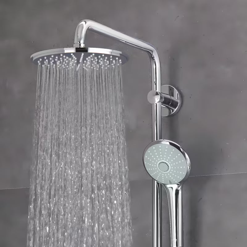 System prysznicowy Grohe Euphoria System z baterią termostatyczną w chromie z deszczownicą i słuchawką prysznicową